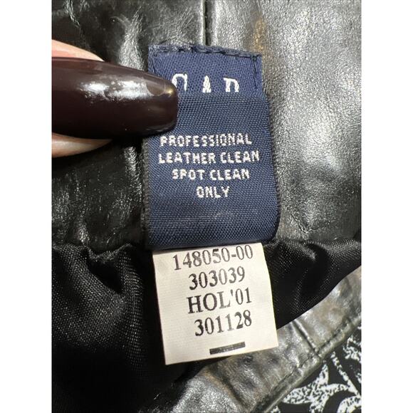Vintage Gap Moto Genuine Leather Mini Skirt Womens Size 1 NWT $134 - Picture 9 of 14